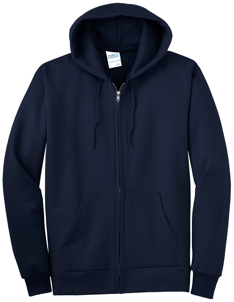 PC90ZHT - Port & Co™ Tall Essential Fleece Full-Zip Hooded Sweatshirt